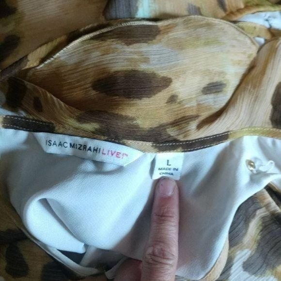 Isaac Mizrahi Large floral yellow ruffle dress - Picture 6 of 6